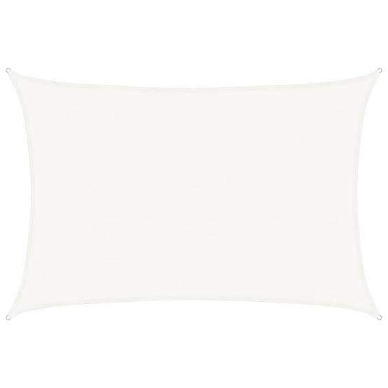 Voile d'ombrage - Voile solaire 160 g/m² Blanc 4x5 m PEHD - Image 1
