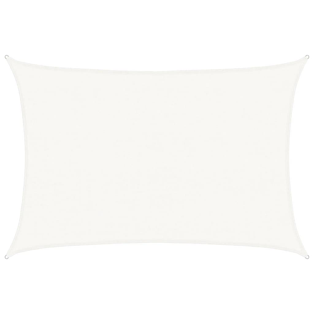 Voile d'ombrage - Voile solaire 160 g/m² Blanc 4x5 m PEHD - Image 1