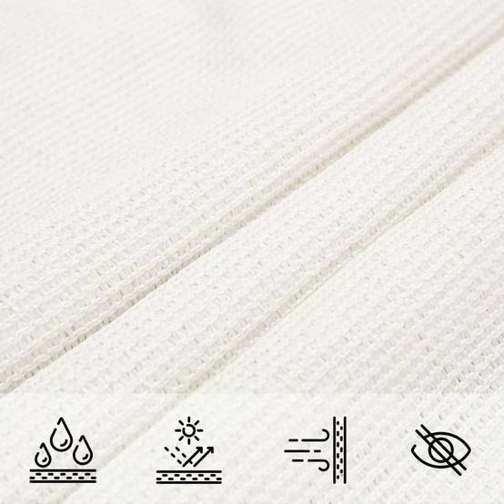 Voile d'ombrage - Voile solaire 160 g/m² Blanc 4x5 m PEHD - Image 7