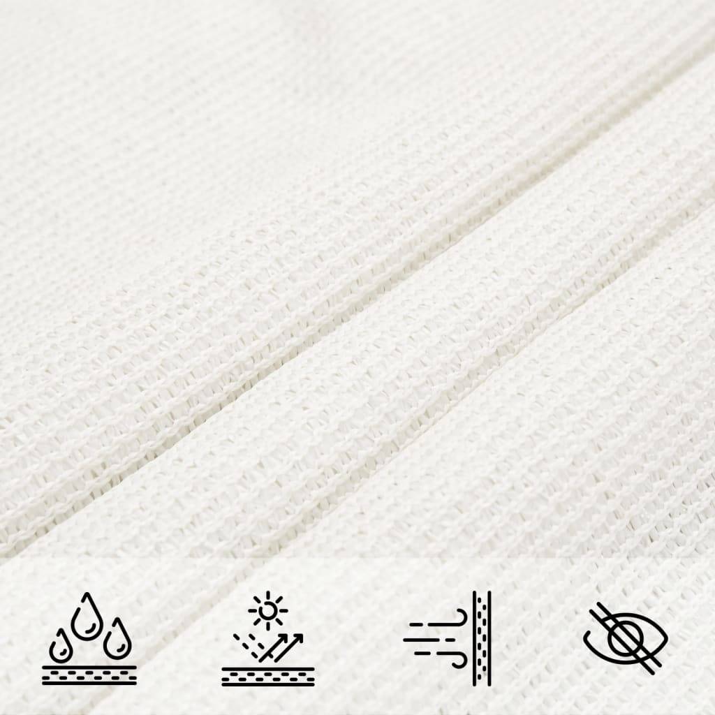 Voile d'ombrage - Voile solaire 160 g/m² Blanc 4x5 m PEHD - Image 7
