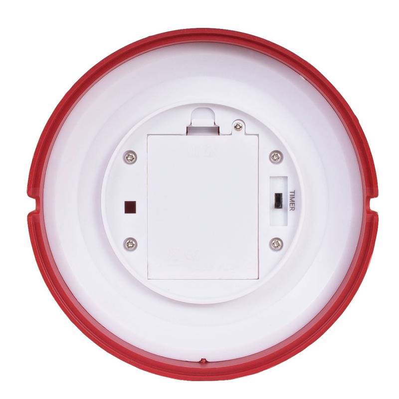 Bougie de noël géante blanche et rouge H58cm LED à piles - Image 3