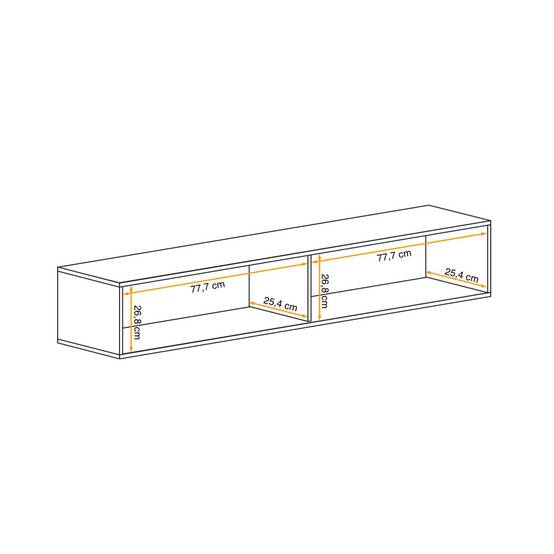Bloc Mural Design LED "Fly J2" 160cm Blanc - Image 4