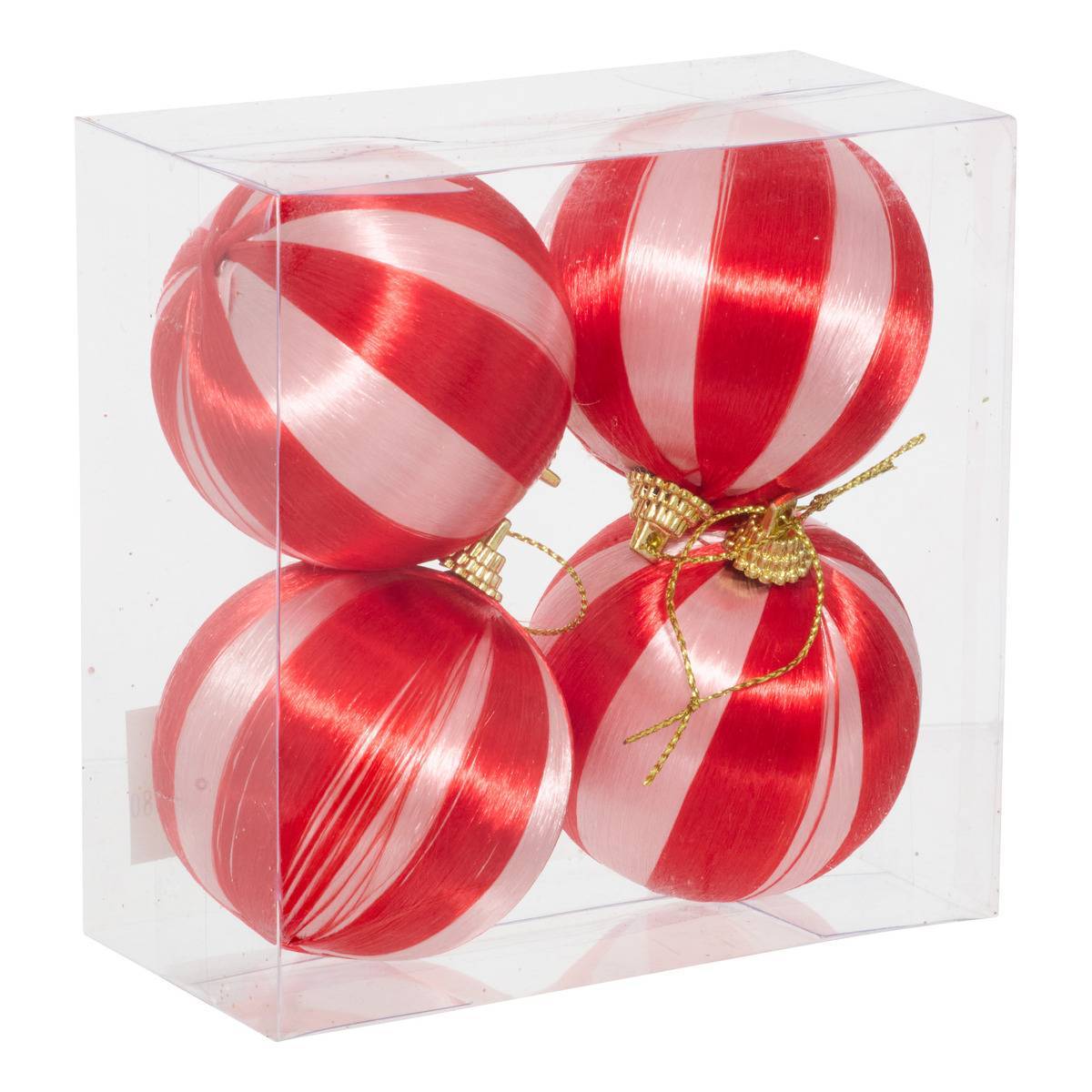 Feeric Christmas - Lot de 4 boules de Noël fils rouge et rose D. 60 mm - Feeric Lights & Christmas - Image 2