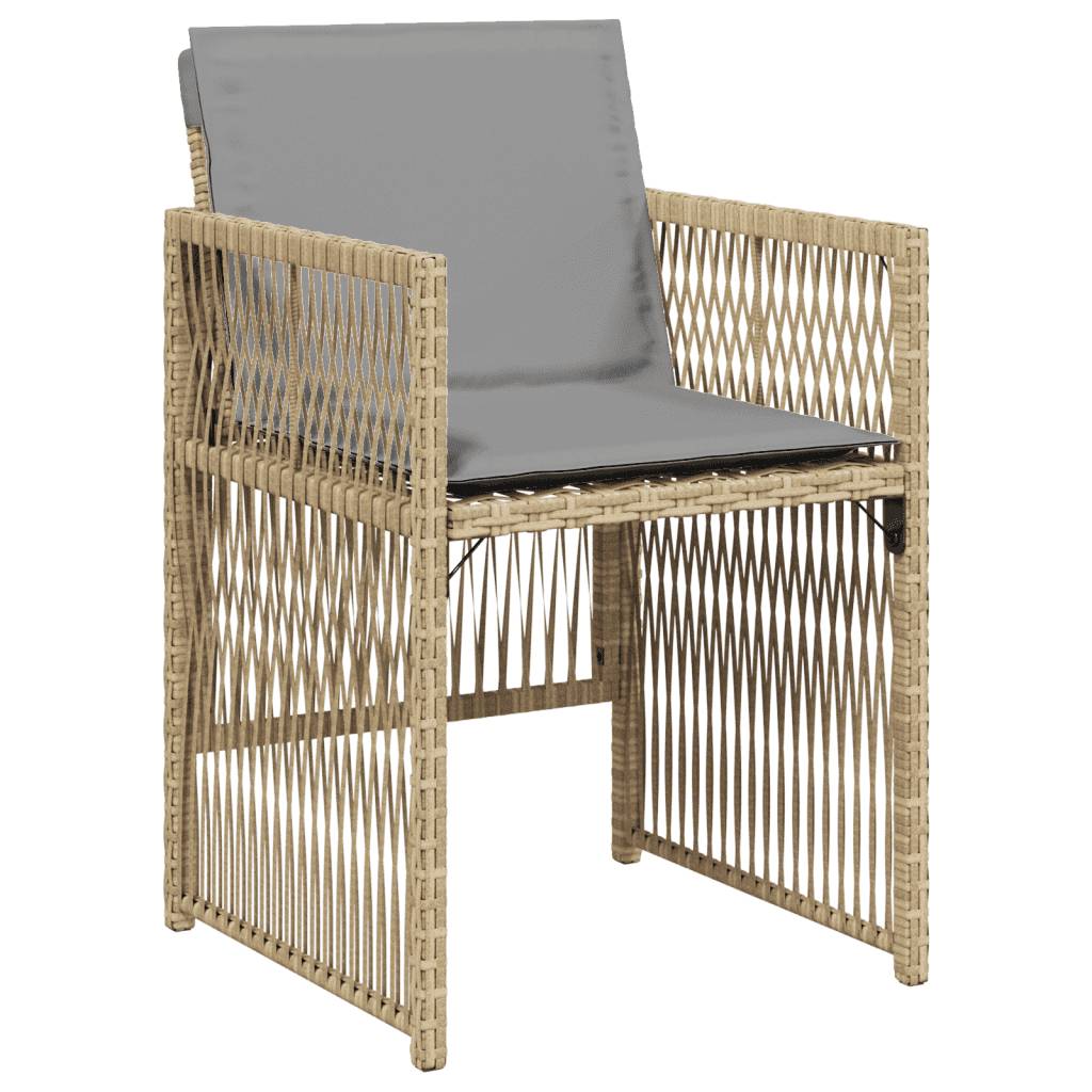 Vidaxl - Ensemble à manger de jardin et coussins 9 pcs mélange beige vidaXL 3211020 - Image 4