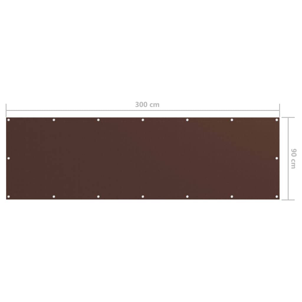 Helloshop26 - Écran de balcon brise pare vue protection confidentialité 90 x 300 cm tissu oxford marron - Image 5