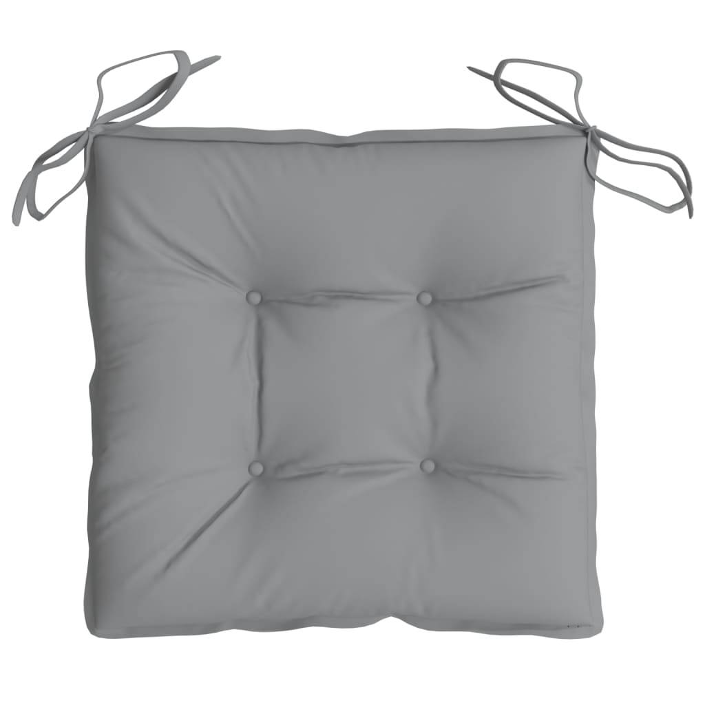 Lot de 2 coussins de chaise tissu oxford gris 50 x 50 x 7 cm, poids:1.2kg - PANGIVO - Image 6