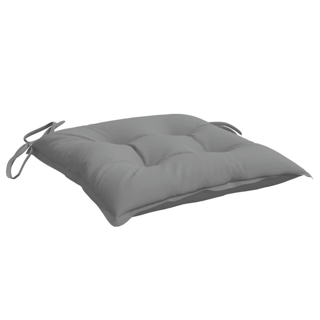 Lot de 2 coussins de chaise tissu oxford gris 50 x 50 x 7 cm, poids:1.2kg - PANGIVO - Image 5