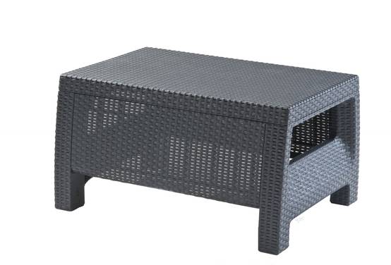 Keter - Salon de jardin 4 places et table basse Corfu - Anthracite - KETER - Image 3