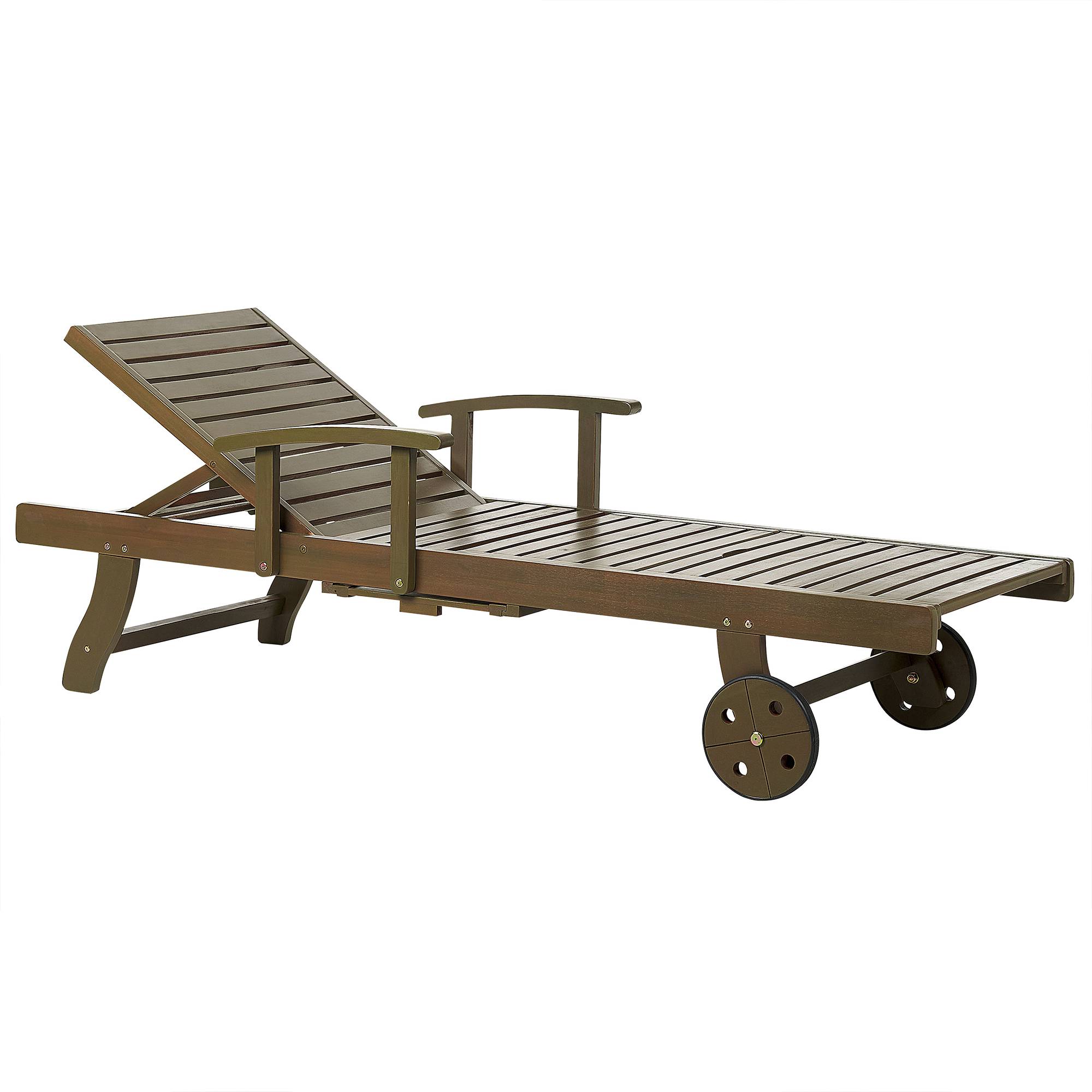 Beliani - Chaise longue Acacia Marron foncé AMANTEA II - Beliani - Image 2