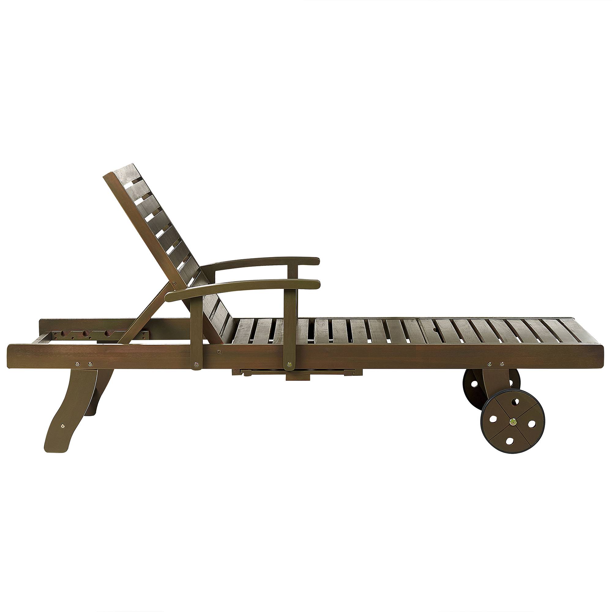 Beliani - Chaise longue Acacia Marron foncé AMANTEA II - Beliani - Image 6
