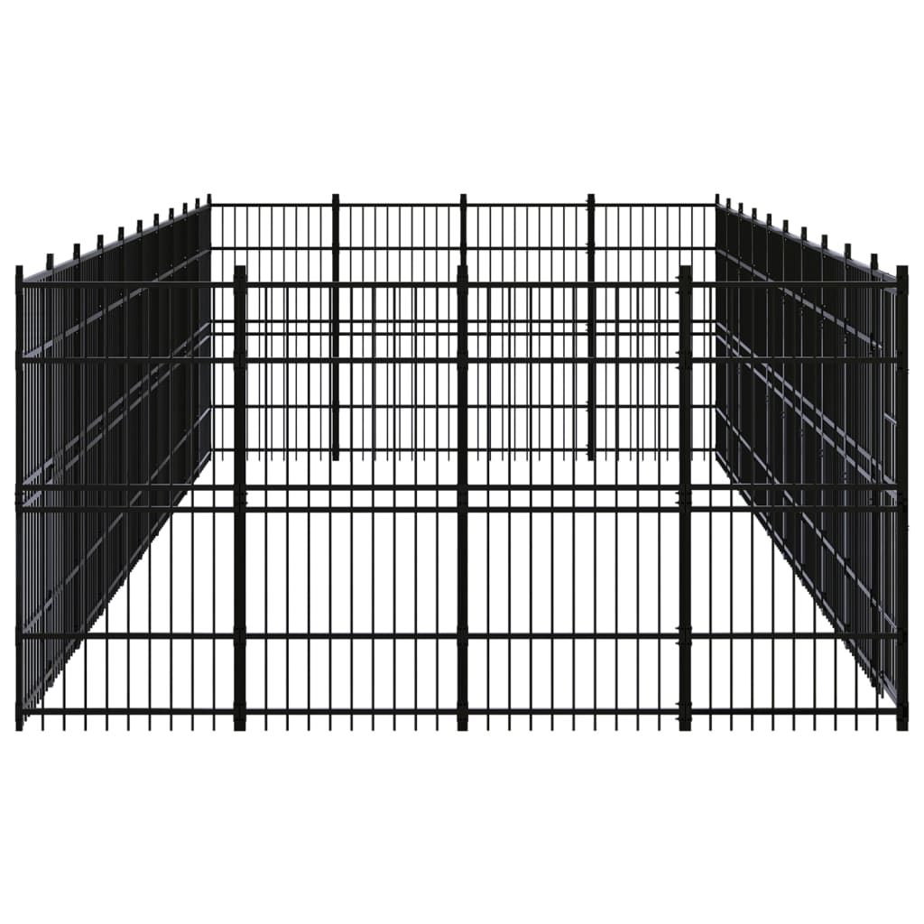 Vidaxl - Chenil D'Extérieur Pour Chiens Acier 36,86 M² - vidaXL - Image 3