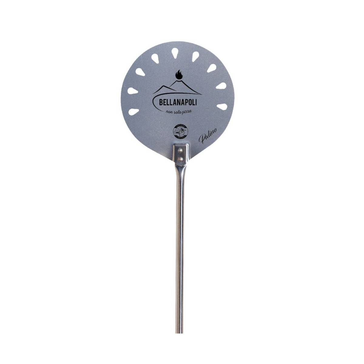 Pelle à pizza Ronde Inox Ø22cm Pelle à pain Manche 1.50m Qualité BellaNapoli - Image 1