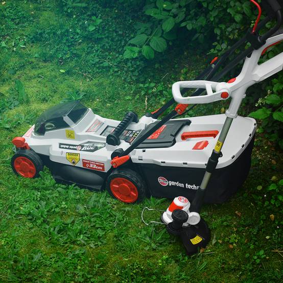 Elem Garden Technic - Tondeuse et coupe bordures rechargeables 20V max + 2 batteries - Elem Garden. - Image 3