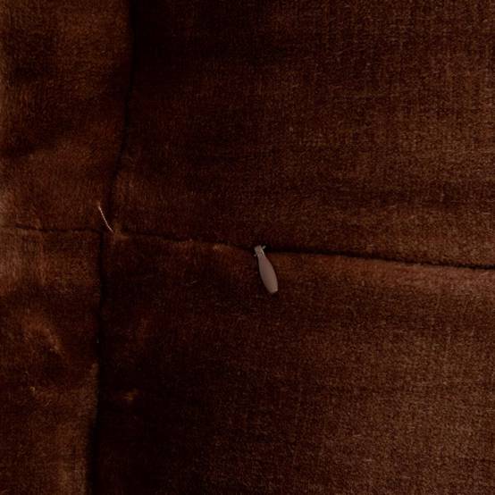 Coussin Déco Flanelle "Cuddly" 53x53cm Marron - Image 3