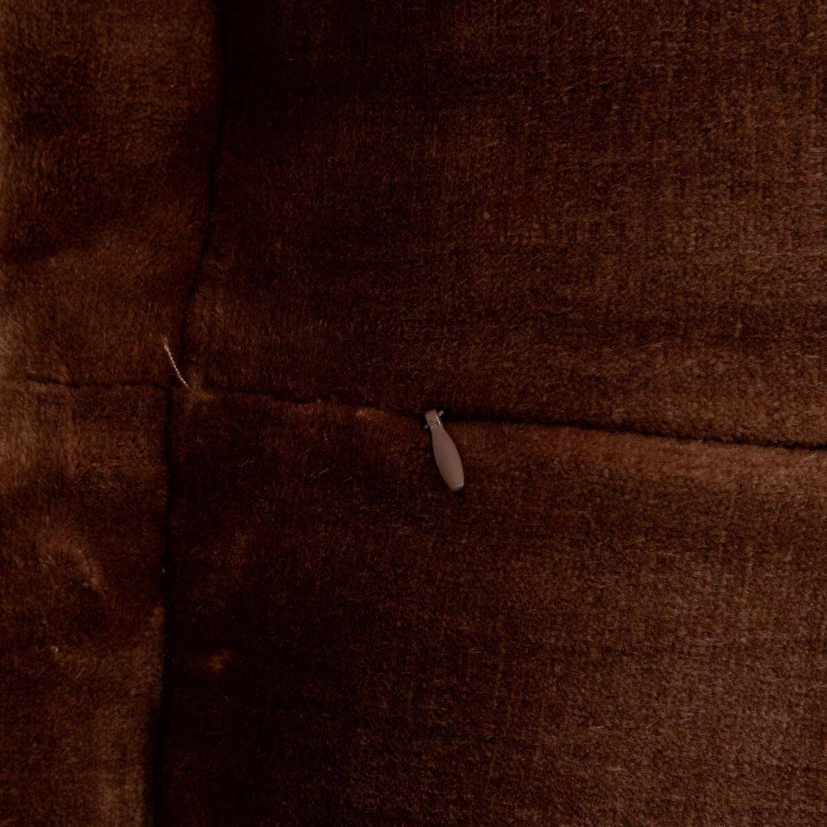 Coussin Déco Flanelle "Cuddly" 53x53cm Marron - Image 3