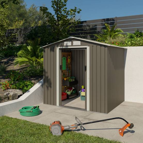 Abri de jardin métal 3,26 m2 + kit d'ancrage - Image 1
