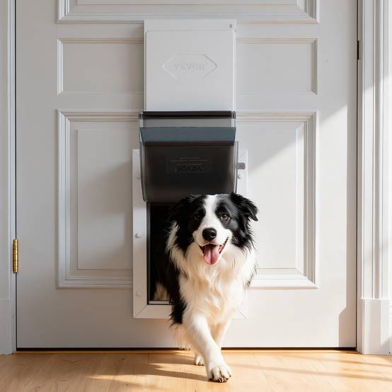 VEVOR Porte pour Chien Chatière à Triple Rabat Magnétique Cadre Métal Taille L - Image 8