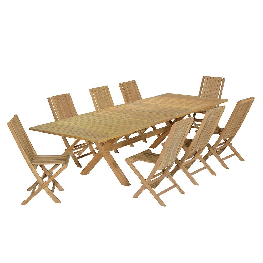 Teck'Attitude - Salon de jardin teck massif Canoas, 8 places - TECK'Attitude - Image 1