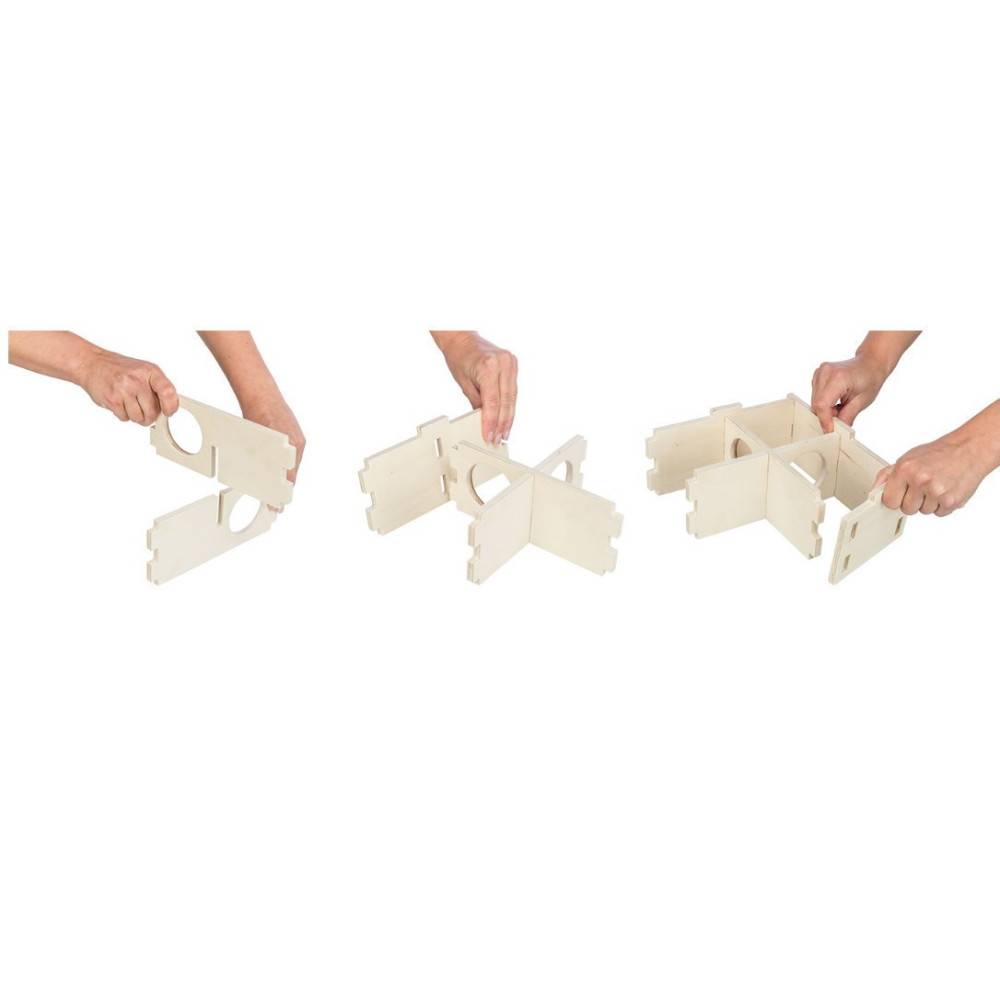 Trixie - Maison emboitable 2 chambres 25 x 12 x 25 cm pour grand hamster et dègues - Image 6