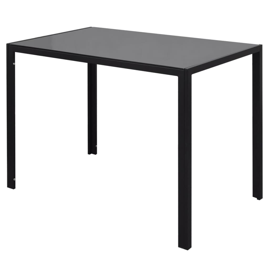Vidaxl - Ensemble de table à manger sept pièces noir - vidaXL - Image 3