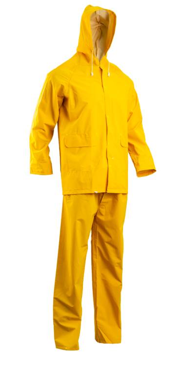 Ensemble de pluie veste et pantalon double enduction PVC jaune TL - 50211 - Image 1