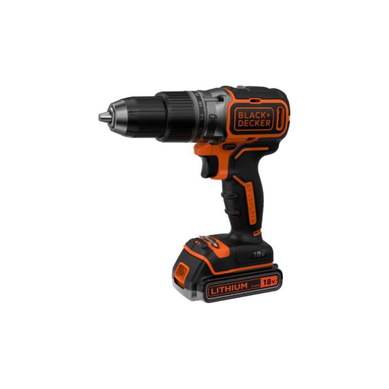 Perceuse sans fil 18V BLACK et DECKER - 1 batterie 1,5Ah - 1 chargeur - 84407 - Image 1