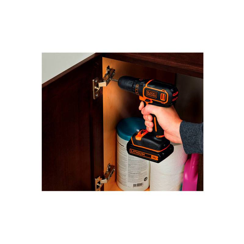 Perceuse sans fil 18V BLACK et DECKER - 1 batterie 1,5Ah - 1 chargeur - 84407 - Image 3