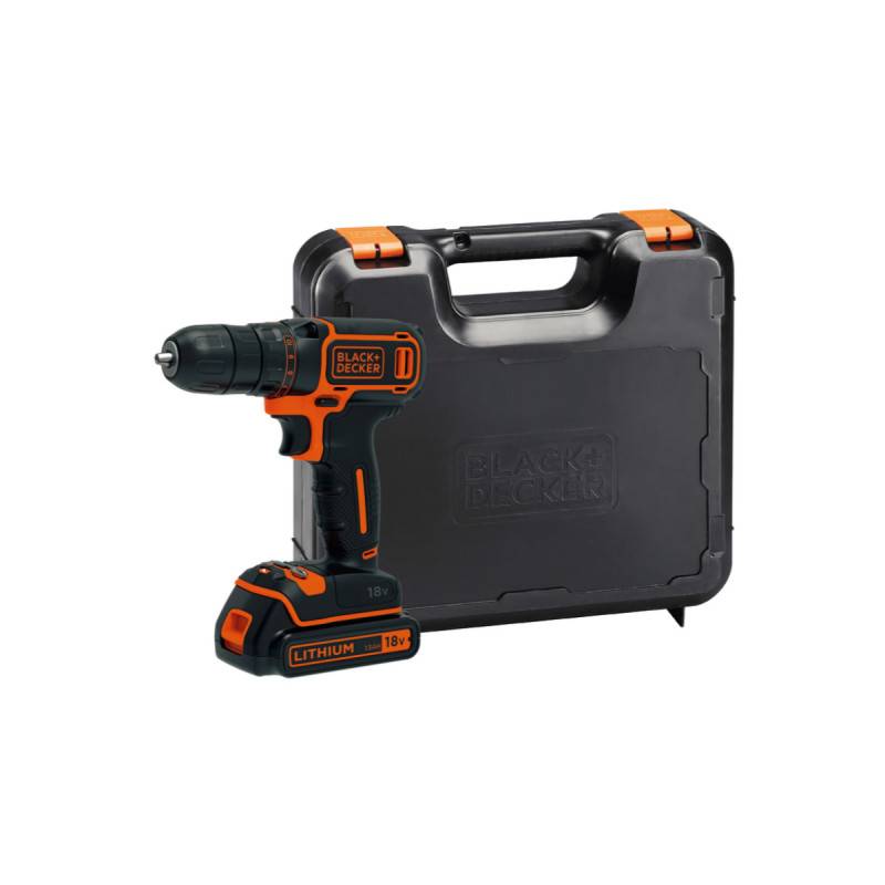 Perceuse sans fil 18V BLACK et DECKER - 1 batterie 1,5Ah - 1 chargeur - 84407 - Image 2