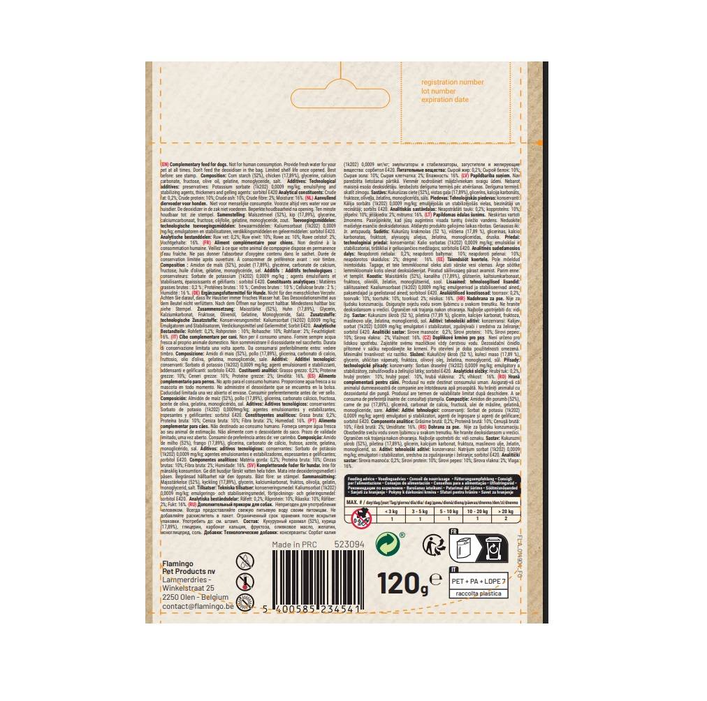 Lot de 2 Friandises chien Wraps avec poulet - Image 3