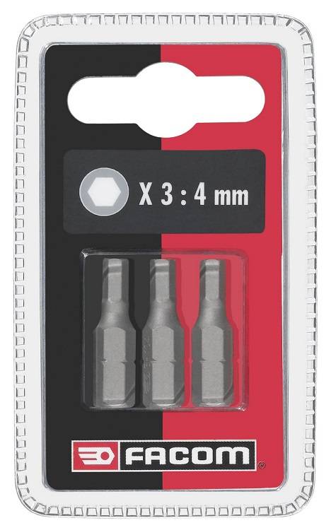 Jeu de 3 embouts standard série 1 pour vis 6 pans creux métriques - FACOM - EH1.J3