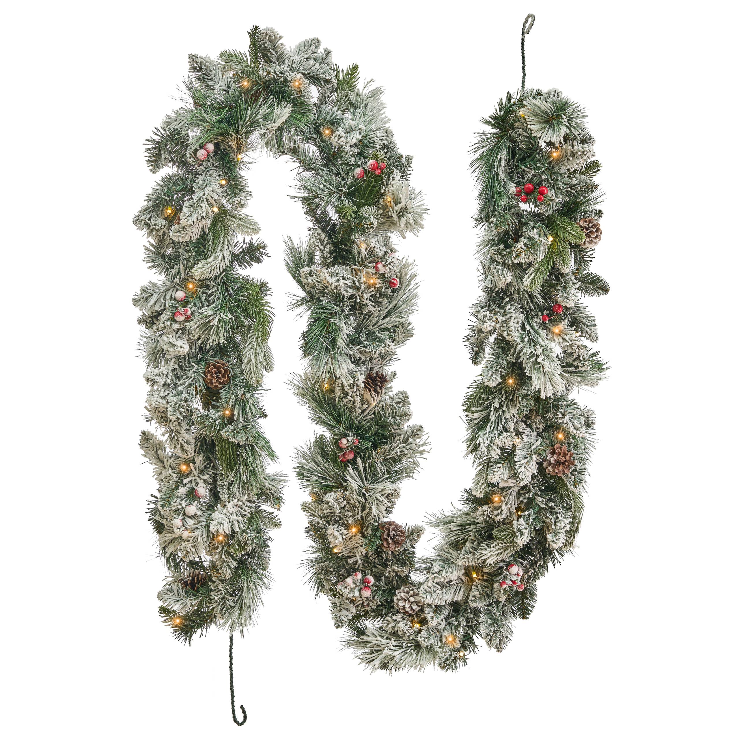 Beliani - Guirlande de Noël enneigée PVC Blanc WHITEHORN - Beliani - Image 2