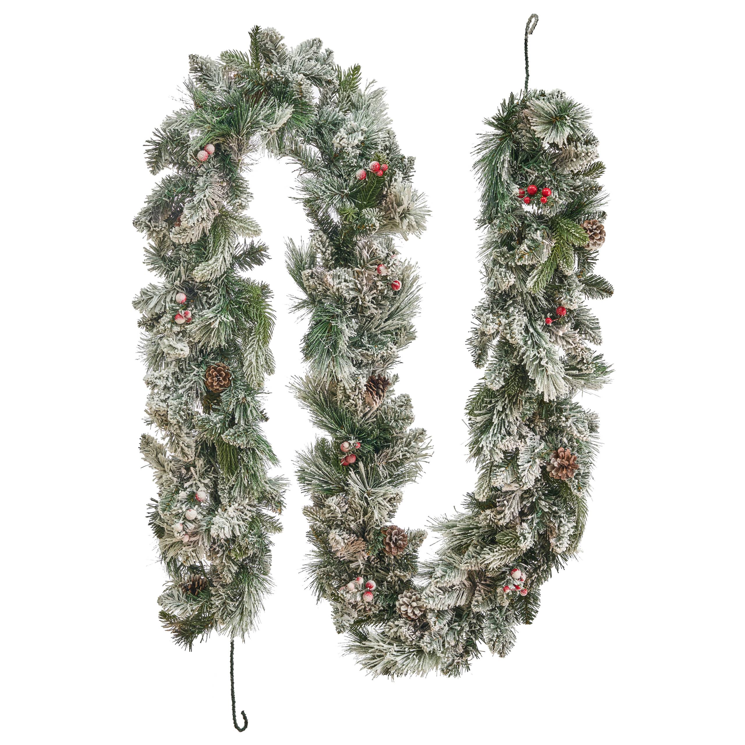 Beliani - Guirlande de Noël enneigée PVC Blanc WHITEHORN - Beliani - Image 4