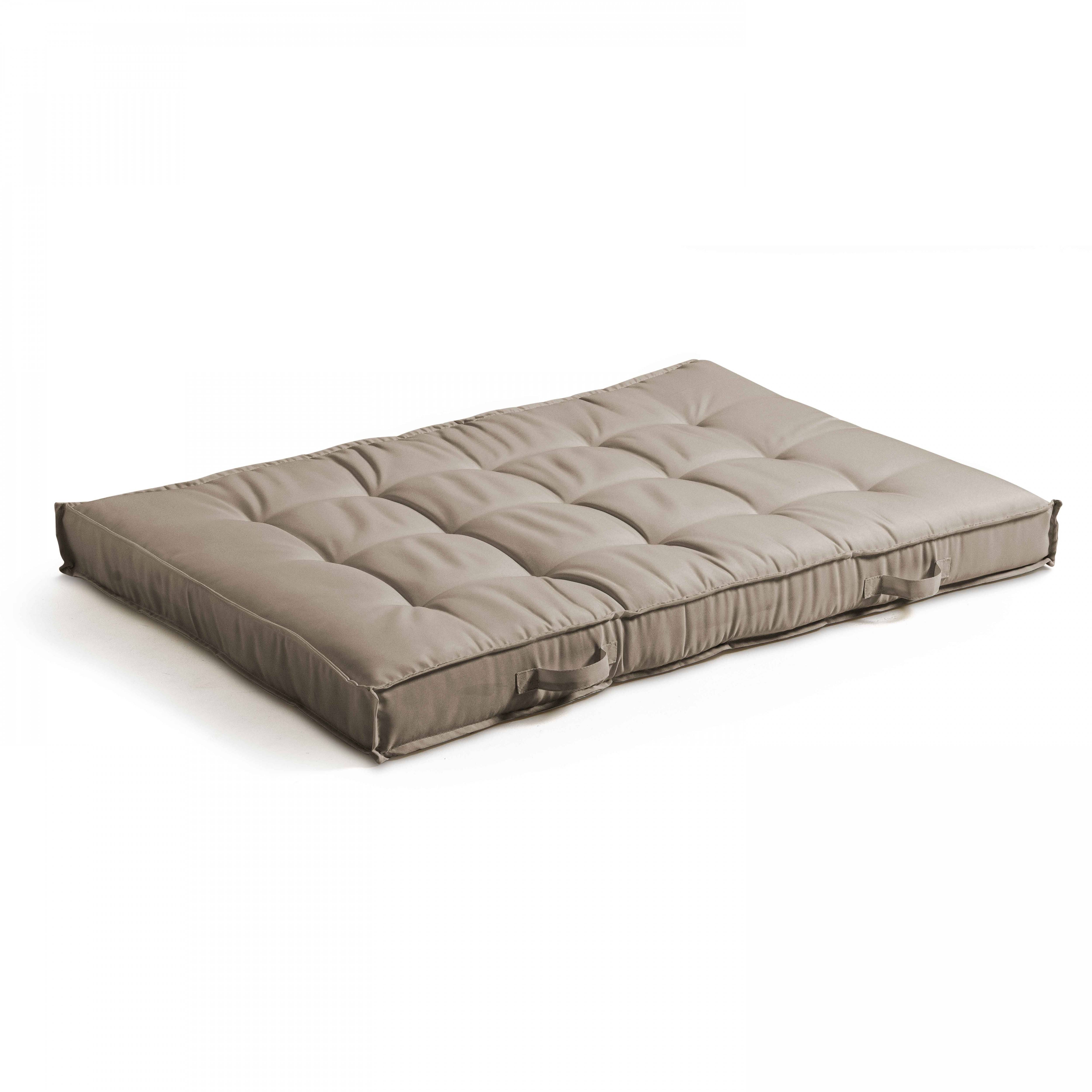 Oviala - Coussin pour palette matelassé taupe 120 x 80cm Cuzco - Oviala - Image 1