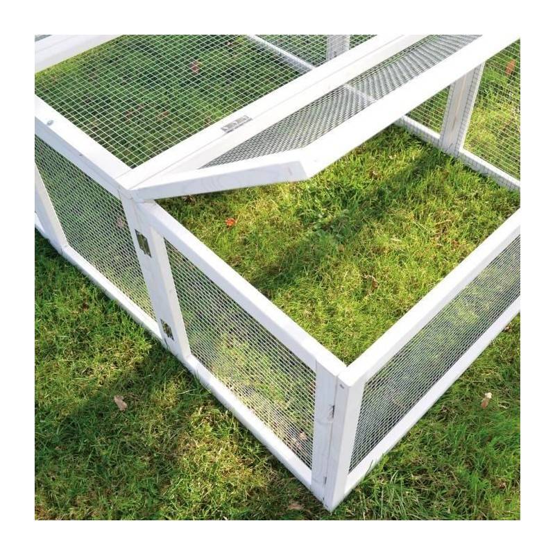 Clapier lapins Rabbit Run exterieur- Cage Mobile -Couleur Blanc - Image 2
