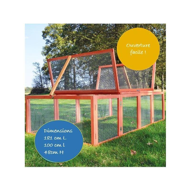 Clapier lapins Rabbit Run exterieur- Cage Mobile -Couleur Blanc - Image 4