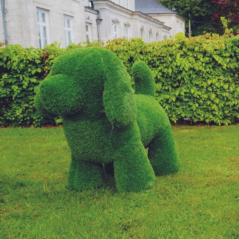 Peluche de Jardin chien en gazon synthétique (100 cm) - Vert 100 cm - Jardinex - Image 2