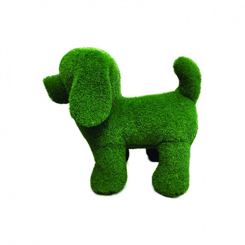 Peluche de Jardin chien en gazon synthétique (100 cm) - Vert 100 cm - Jardinex - Image 1