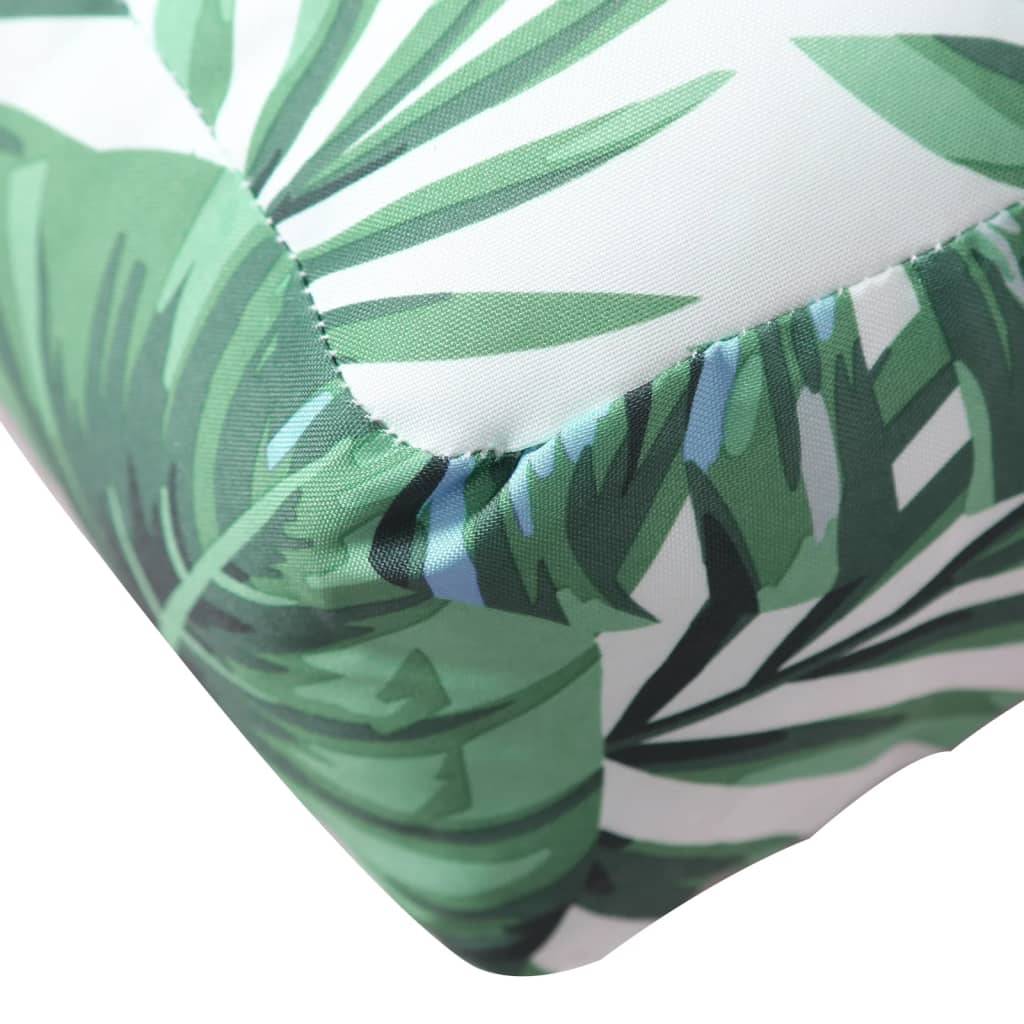 VidaXL Coussins de palette 3 pcs motif de feuilles tissu Oxford 360963