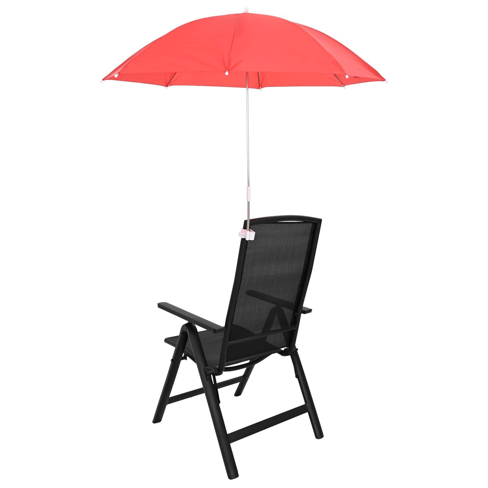 PANGIVO - Parasol avec pince polyester rouge brique 105 x 105 x 86 cm - PANGIVO - Image 4