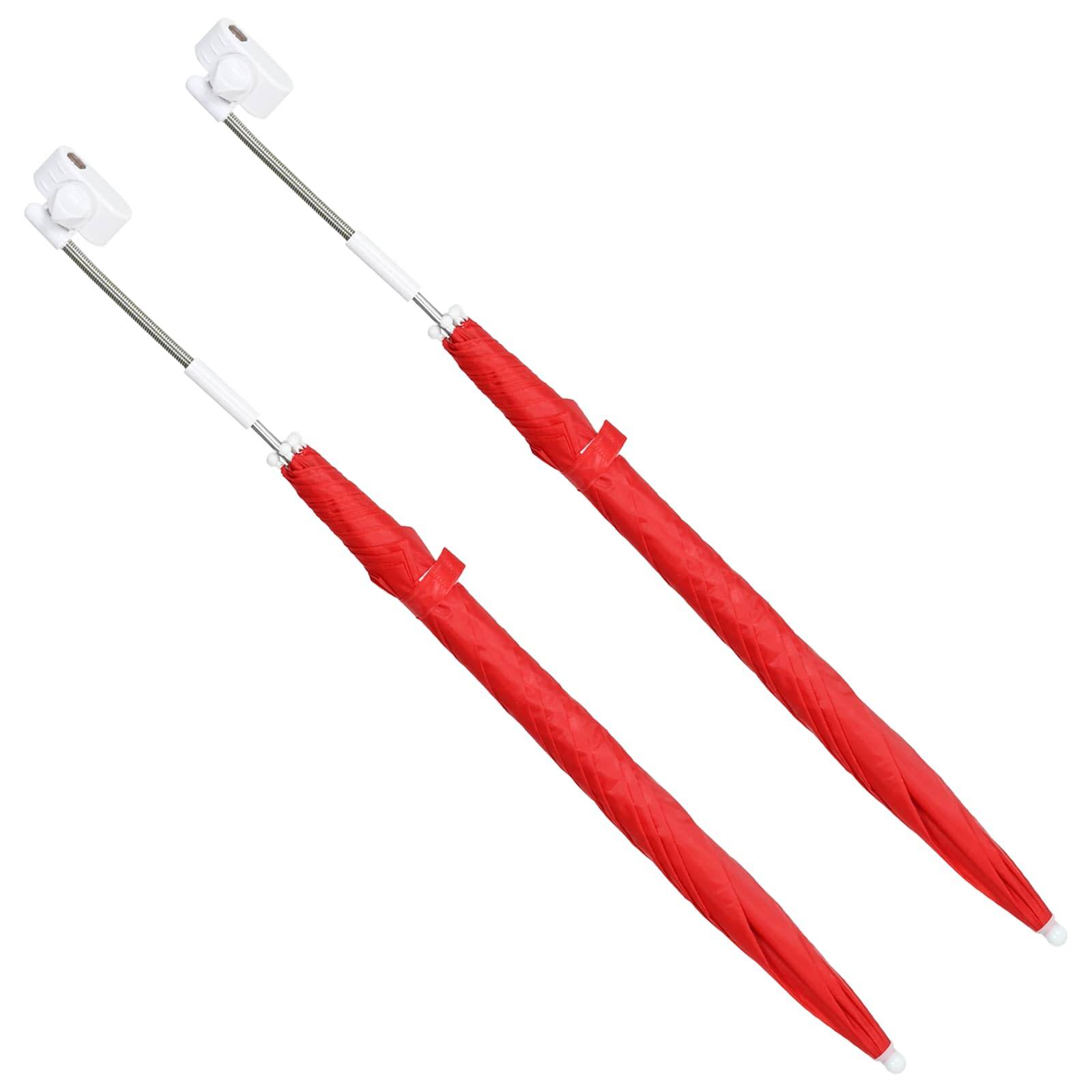 PANGIVO - Parasol avec pince polyester rouge brique 105 x 105 x 86 cm - PANGIVO - Image 1