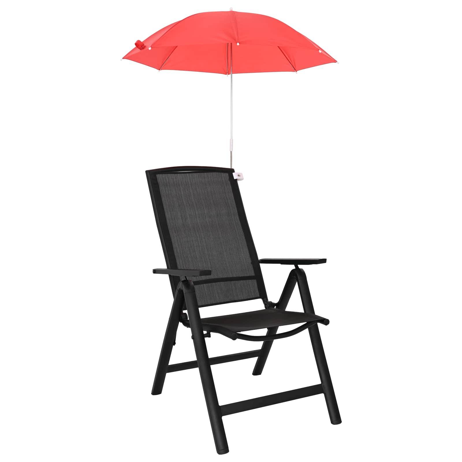 PANGIVO - Parasol avec pince polyester rouge brique 105 x 105 x 86 cm - PANGIVO - Image 2