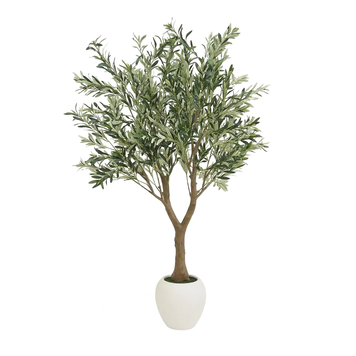 Olivier artificiel pot blanc 180cm - Image 1