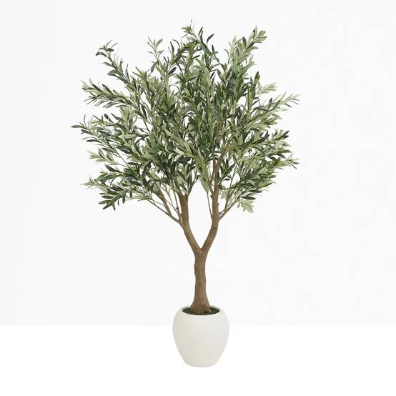 Olivier artificiel pot blanc 180cm - Image 2