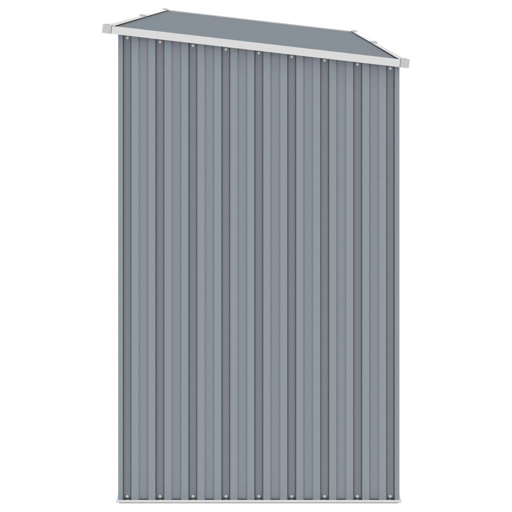 Helloshop26 - Abri à bois de jardin 245 x 98 x 159 cm acier galvanisé gris - Image 3