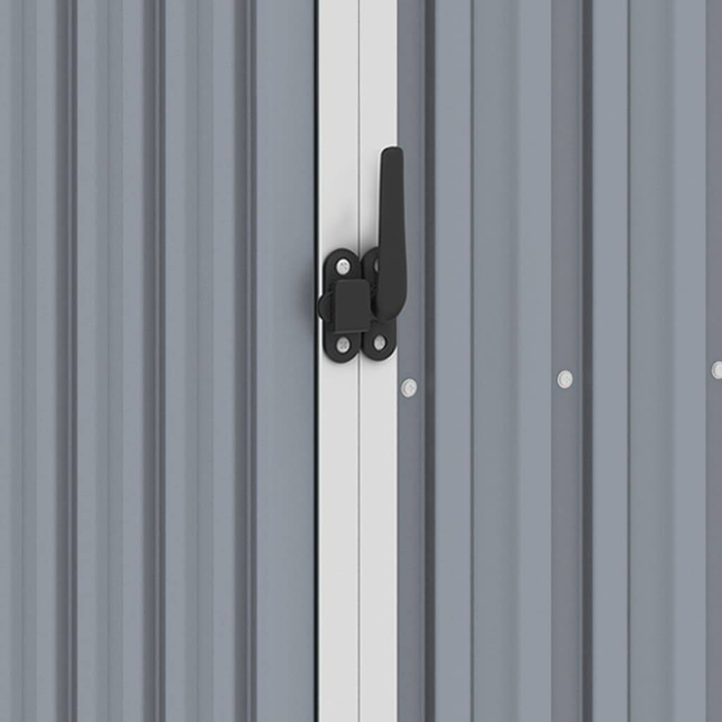 Helloshop26 - Abri à bois de jardin 245 x 98 x 159 cm acier galvanisé gris - Image 5