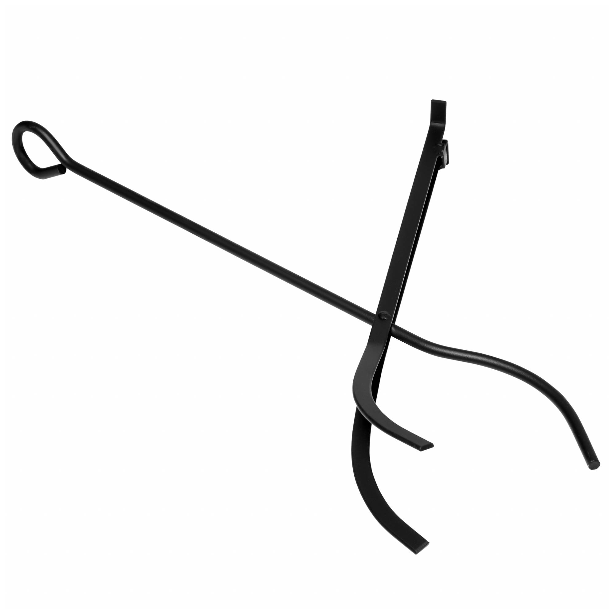 Range‑bûches cheminée 40x30x74,5 cm, 2 niveaux métal, 4 accessoires cheminée, charge 100 kg, intérieur‑extérieur, noir - Image 9