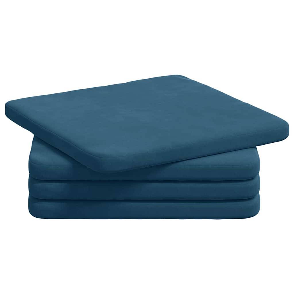PANGIVO - Coussins de siège velours bleu 40 x 40 x 3 cm - PANGIVO - Image 2