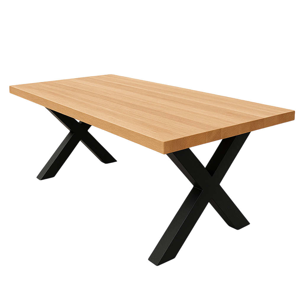Table à manger élégante en hêtre - Naturel - 150 x 80 cm - Image 2
