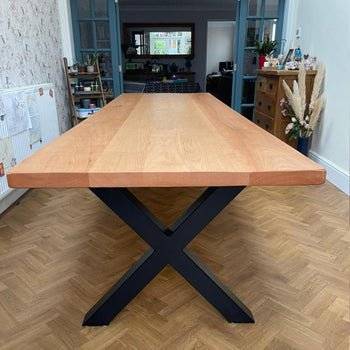 Table à manger élégante en hêtre - Naturel - 150 x 80 cm - Image 4