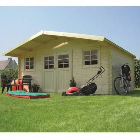 Abri de jardin MONTREUX en bois 23,46 m², Toiture Shingle rouge, Plancher Oui - Image 1